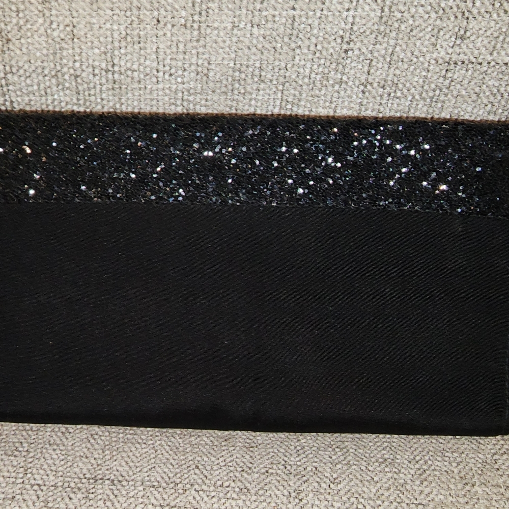 Clutch Glitter Evening Bag Black Sparkle Purse